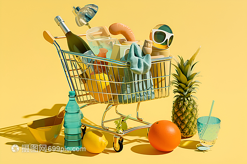 滿載生活 購(gòu)物車?yán)锏娜沼秒s品